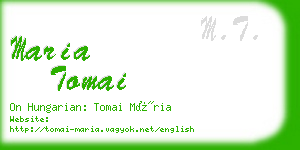 maria tomai business card